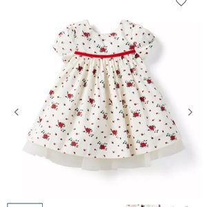 JANIE AND JACK BABY ROSE PUFF SLEEVE DRESS